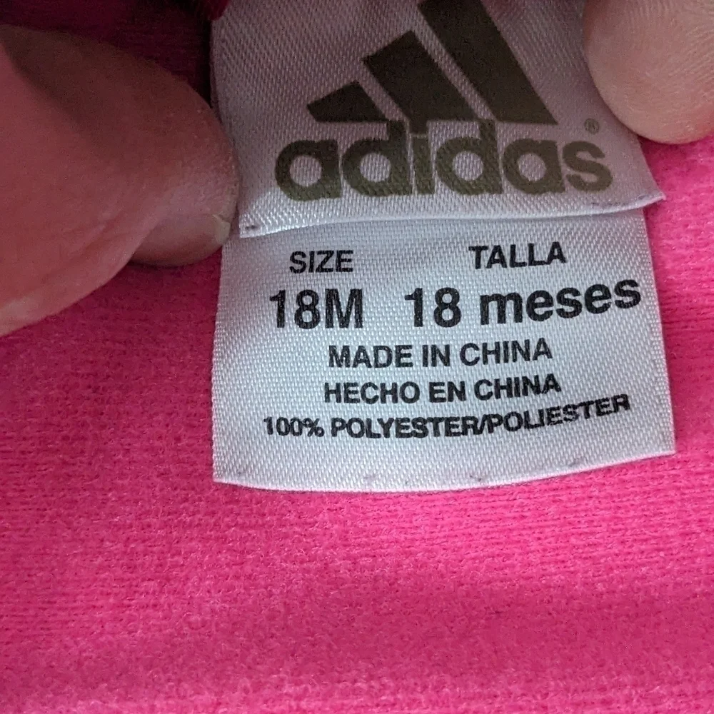 Adidas Pink Athletic Track Jacket 18m